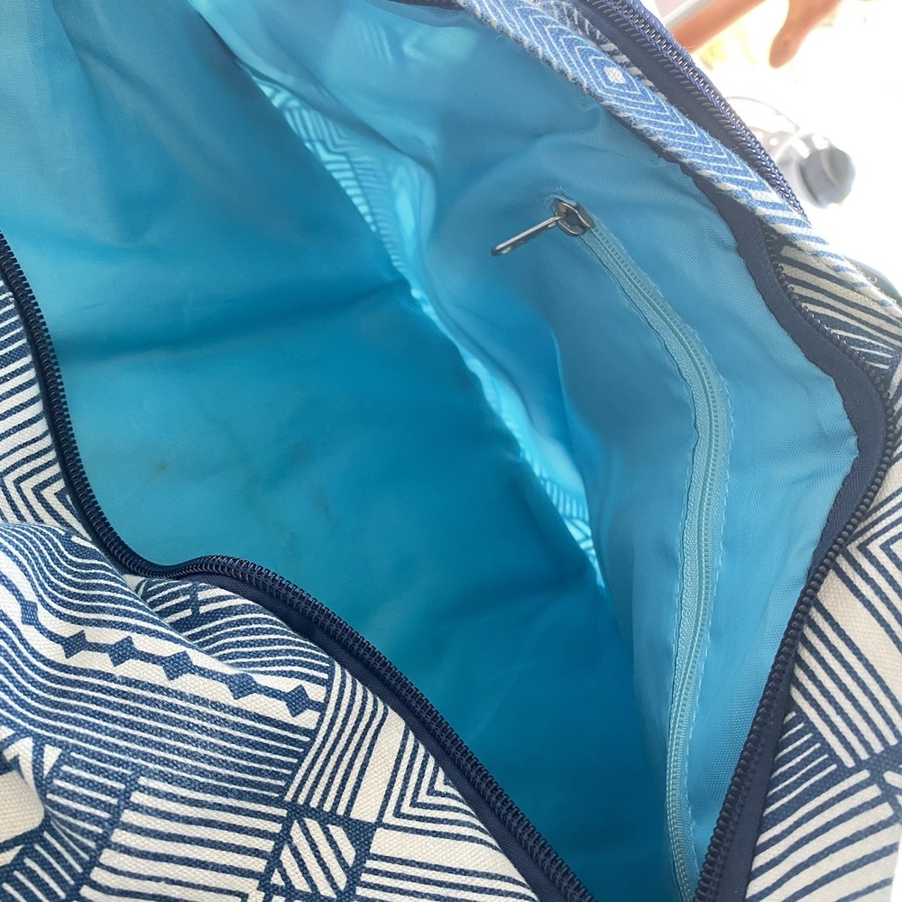 MERU Sling Crossbody Backpack Bag Blue Single‎ Strap Daypack Aztec Print Stripes - Picture 4 of 14